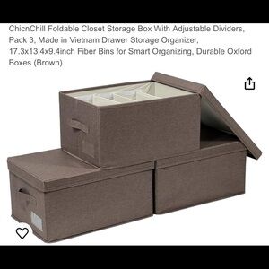 NWT Foldable Closet Storage Box